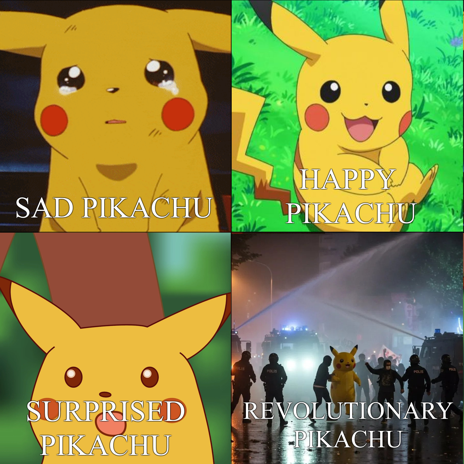 Pikachu is in the good side, resisting the authoritarians in Turkey :D